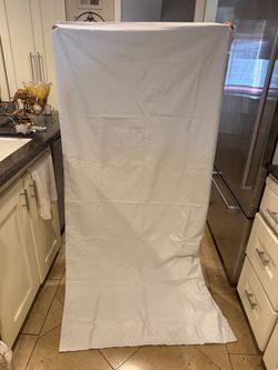 Large White black out curtains