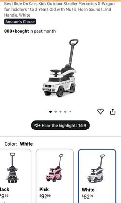 Mercedes G wagon toddler ride on car