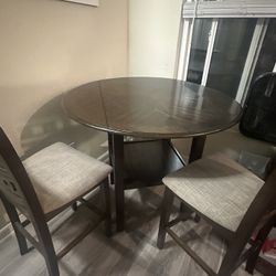 High Top Dining Table With Drop Down Leafs