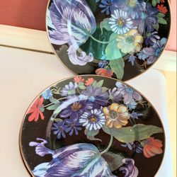 MacKenzie Child Black Market 4PC Dinner Plates