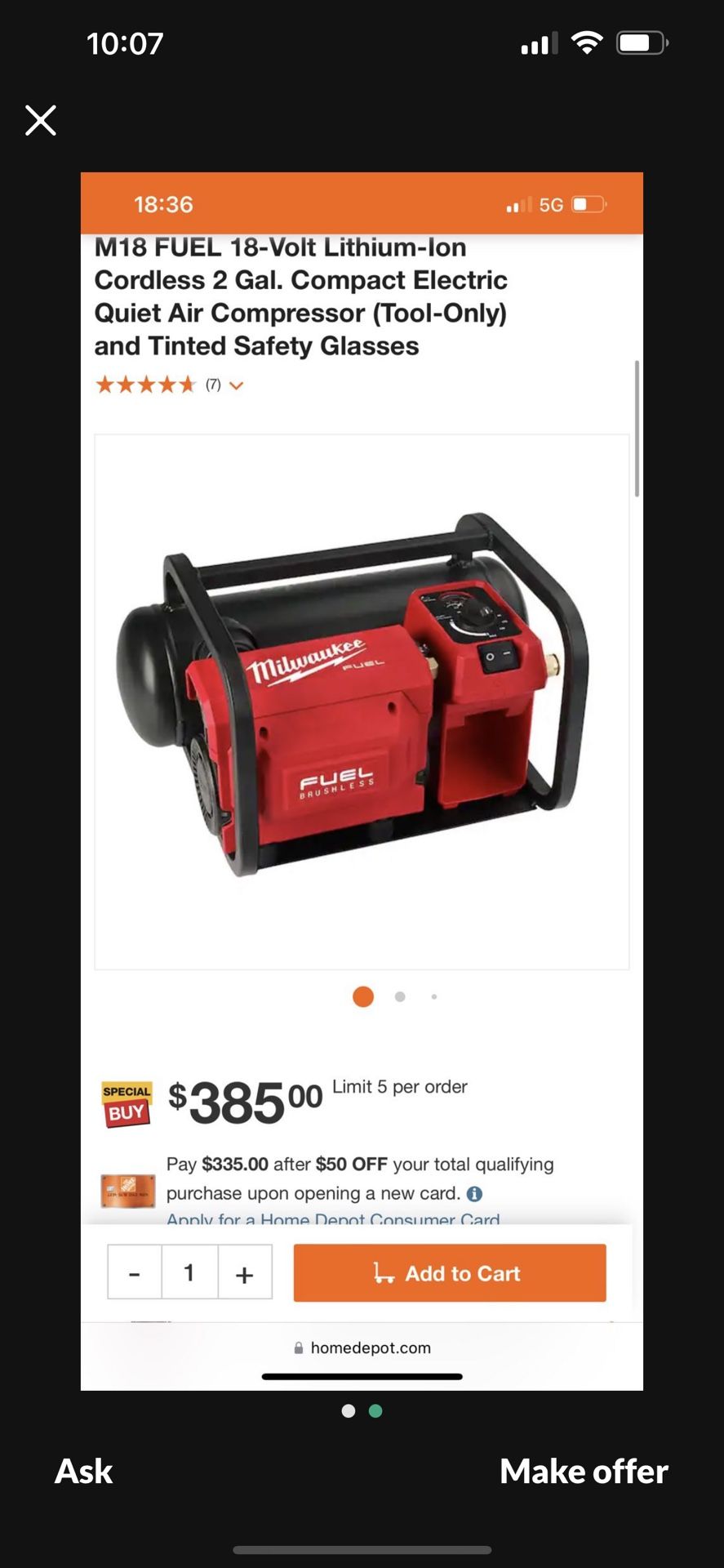 milwaukee compresor