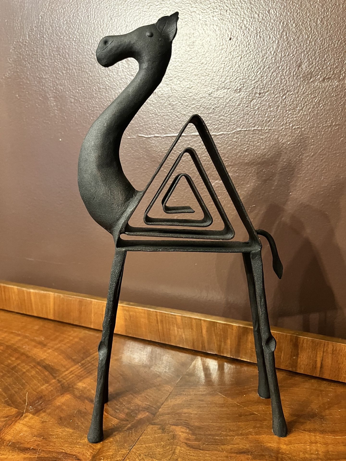 Mid-century Iron Camel Decor