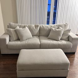 White Sofa And Bed frame For Both $100