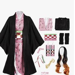 Nezuko Cosplay Demon Slayer Anime Japanese Kimono Cultural !