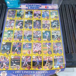 91 starting line up uncut cards