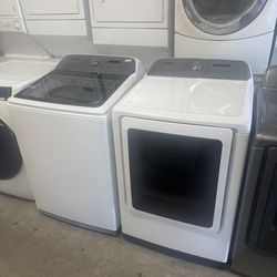 Used Samsung Washer and Gas Dryer with Big Capacity  Top Load Warranty