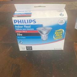 New Never Used 13 Philips Indoor Flood 50w Light Bulbs