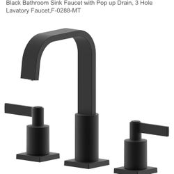 Derengge Matte Black Bathroom Faucet