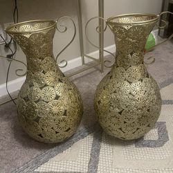 Gold Decor Vases Set