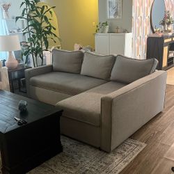 L Shape Gray Couch 