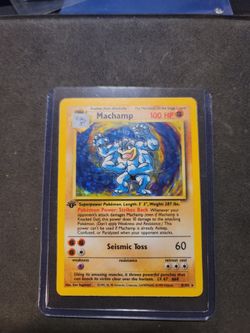 Pokémon TCG Machamp Base Set 8/102 Holo 1st Edition Holo Rare HP