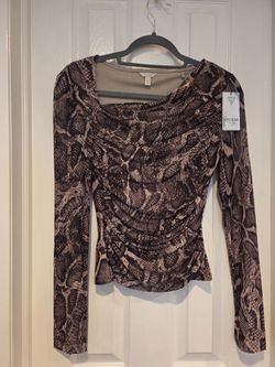 GUESS Brand - Ladies Phython Skin Print Blouse - Size S - BRAND NEW!