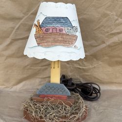 vintage handmade new/unused noah’s ark lamp