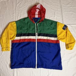 Vintage 1990s America Collection Avenue Sport Colourful Windbreaker Jacket