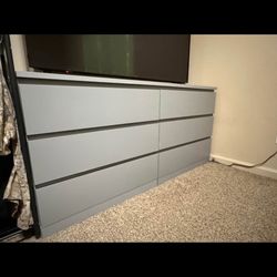 Grey 6 Drawer dresser