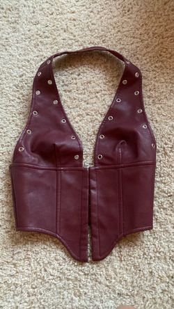 Palladia PU Jordy Corset Burgundy-Princess Polly
