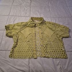 Heavy crochet crop top