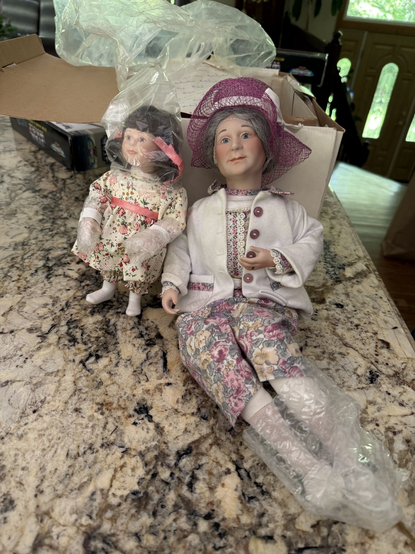Playing Tea Party Collectible Dolls
