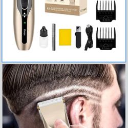 New-Hair Trimmer for Men - Cordless Electric Barber Clippers Rechargeable | Professional Edgers Liners Grooming Kit Waterproof for Mustache, Body, Nos