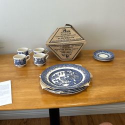 Blue Willow China Set Brand New 