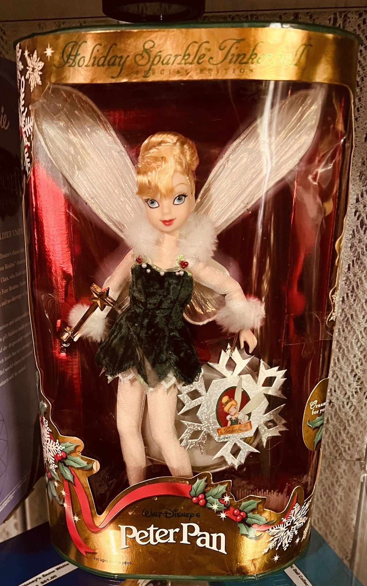 Collectable 1993  Holiday Barbie Tinker Bell Peter Pan.