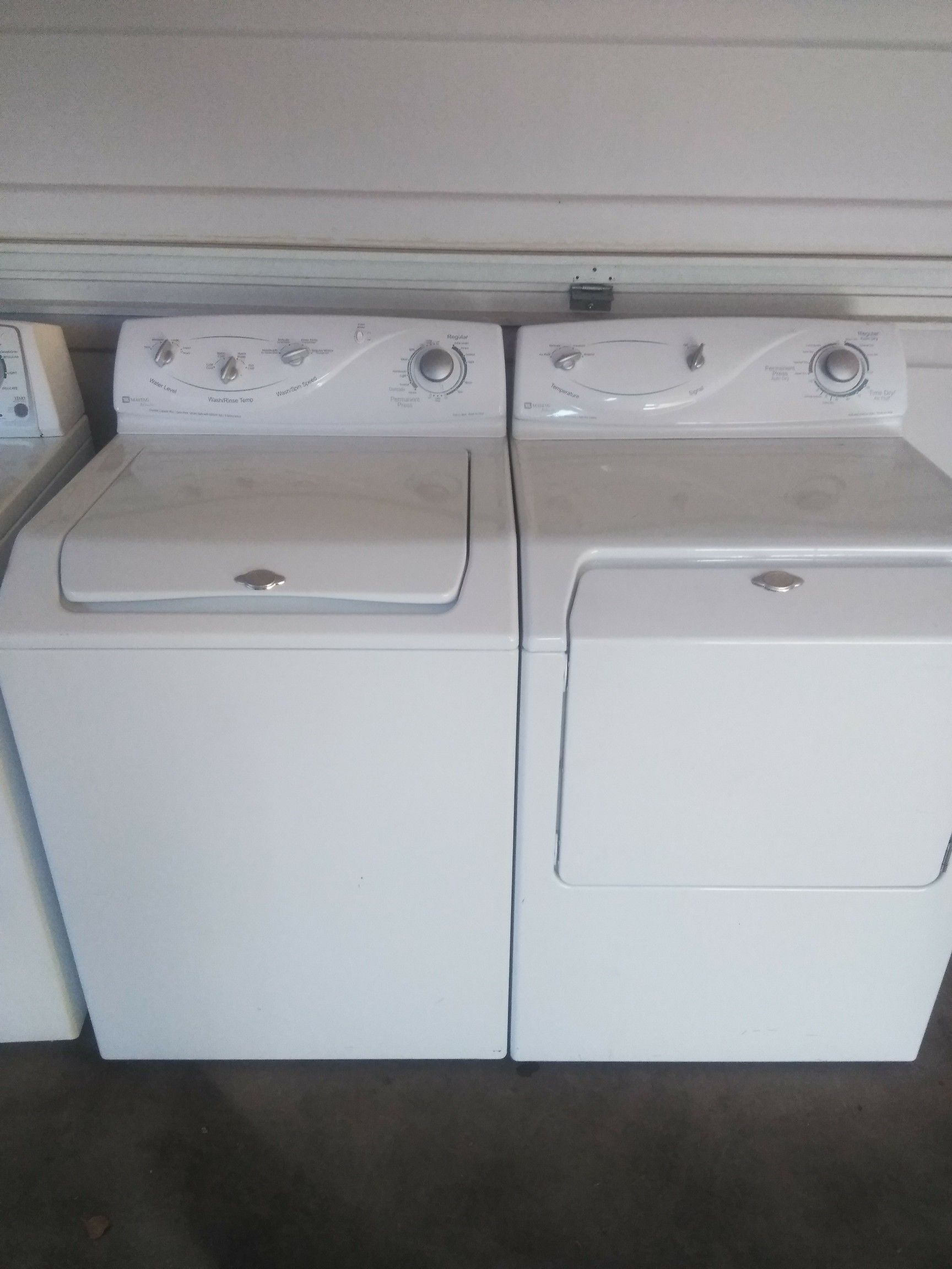 Washer and dryer electric Maytag atlantis oversize capacity plus with warranty delivery available$350 obo