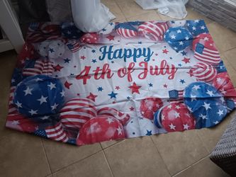 4 de julio decoración tela de poliester