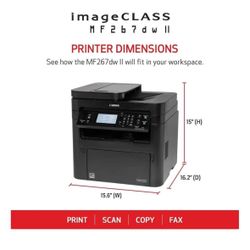 imageCLASS MF267dw - All-in-One, Wireless, Mobile-Ready, Duplex Laser Printer, Up to 30 Pages Per Mi