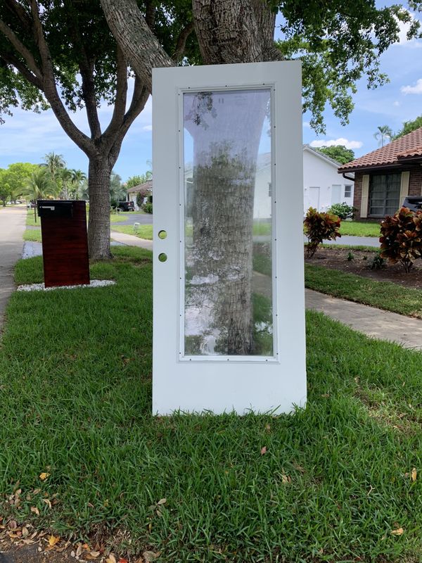 Masonite 36 in. x 83 in. Premium Full Lite Prim bcs ed