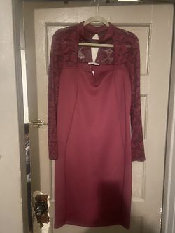 Plus Size Burgundy Cocktail Dress