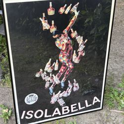 Italian Isolabella Liquers Vintage Framed Poster