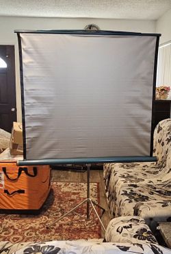 Vintage collapsible tripod projector screen