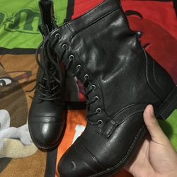 Forever 21 Black Lace-up Boots