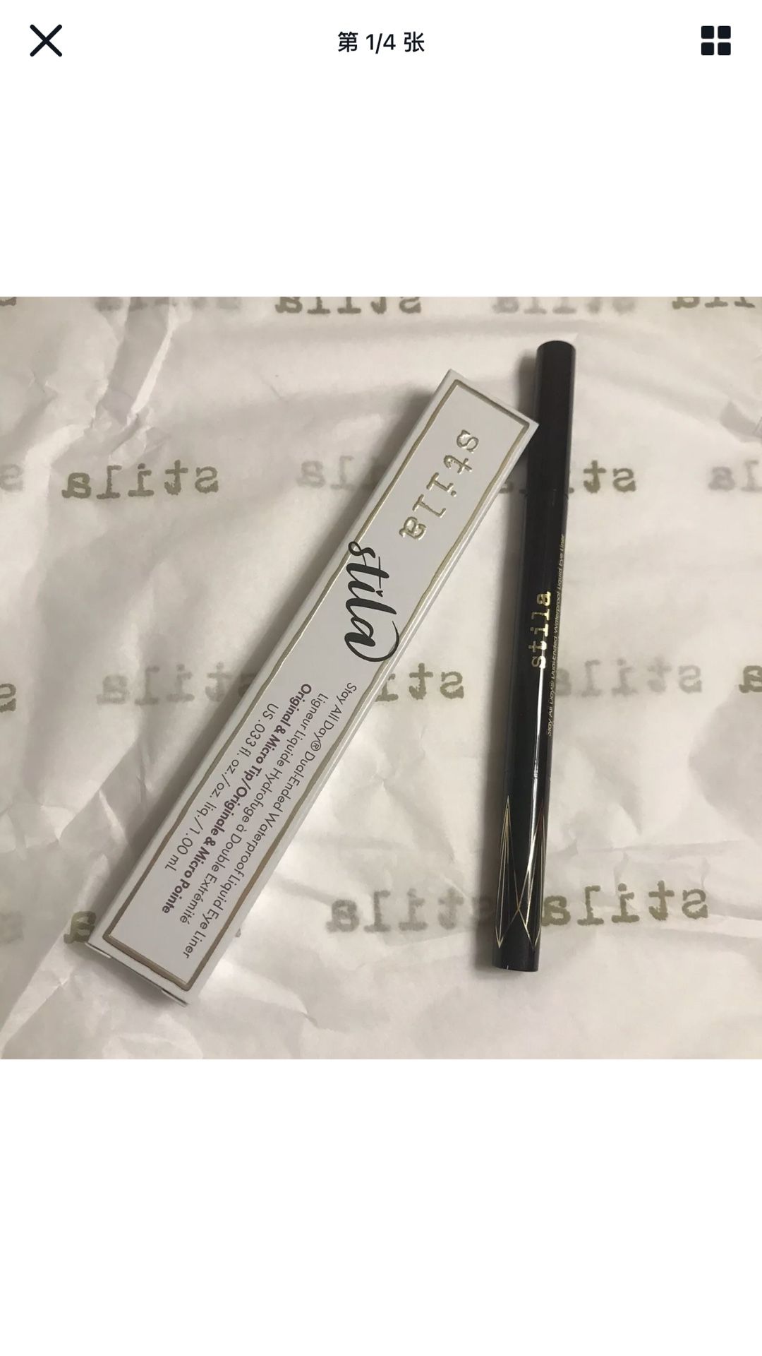 Stila Stay All Day Dual-Ended Waterproof Liquid Eyeliner intense full Size New