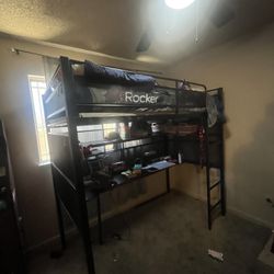 Twin Bunk Bed With Desk
