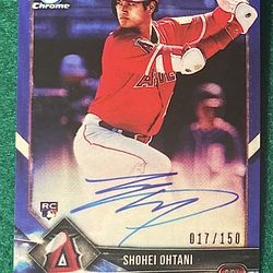 2018 Bowman Chrome Shohei Ohtani Blue RC Auto - RP