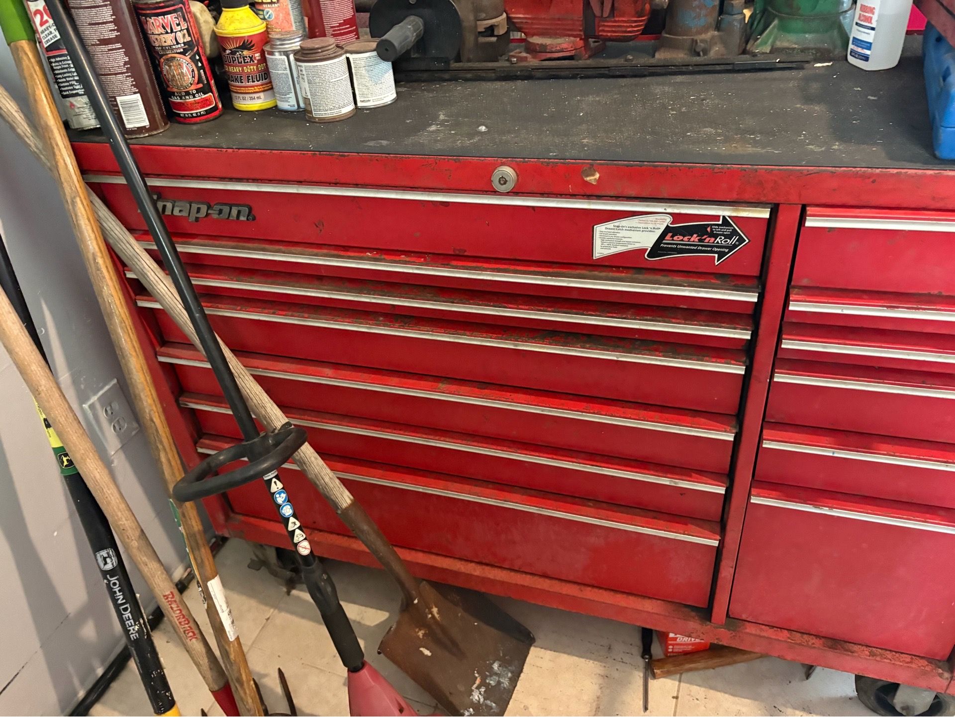 Huge Snap-on Tool Box + Tools + Shovels/Yard Tools Bundle 🔧