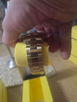 Rose Gold Tone Metal Bracelet Watch