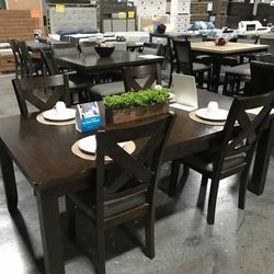 Crown Point Dark Brown Counter Height Set Homelegance (Dining table and Chairs