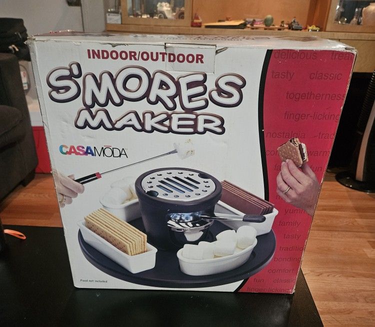 Smores Maker: Casa Moda S'mores Maker Set ~ Dessert Fondue Lazy Susan ~ Indoor / Outdoor Use