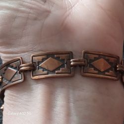 Vtg.Southwestern Genuine COPPER LINKS BRACELET