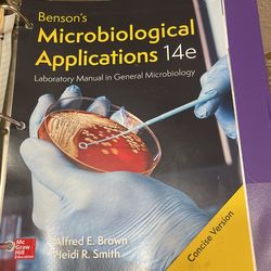 Benson And Microbiological Applications 14 E Laboratory Manual In General Microbiology 