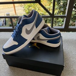 Air Jordan 1 Low “True Blue Cement” 11M - Brand New - $125