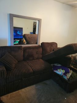 Sofa couch bed & Mirror