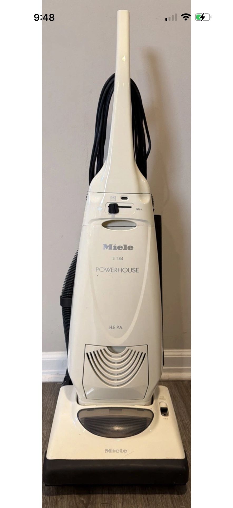 Miele S 184 Upright Vacuum Powerhouse Hepa White Works