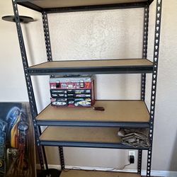 5 Metal/wood heavy duty Shelving Shelf Shelves 