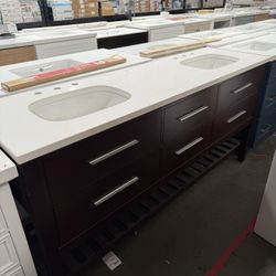 Belmont 72” Dark Cherry Vanity