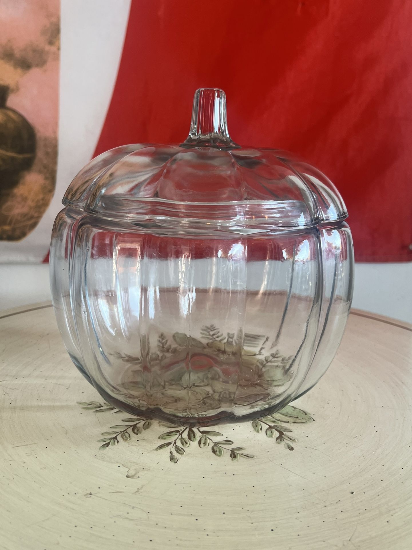 Glass Pumpkin Jar