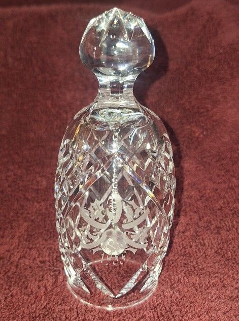1988 Waterford Crystal Bell12 Days of Christmas - #5 Five Golden Rings Some Wear On Date Lettering C18P052