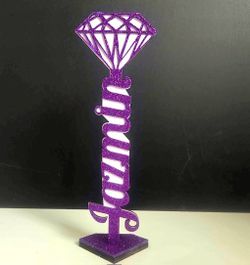 Personalized Name Standing Wooden Diamond 